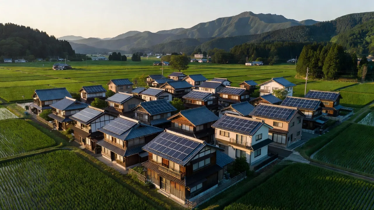 地方の村落における屋根上太陽光の分散導入